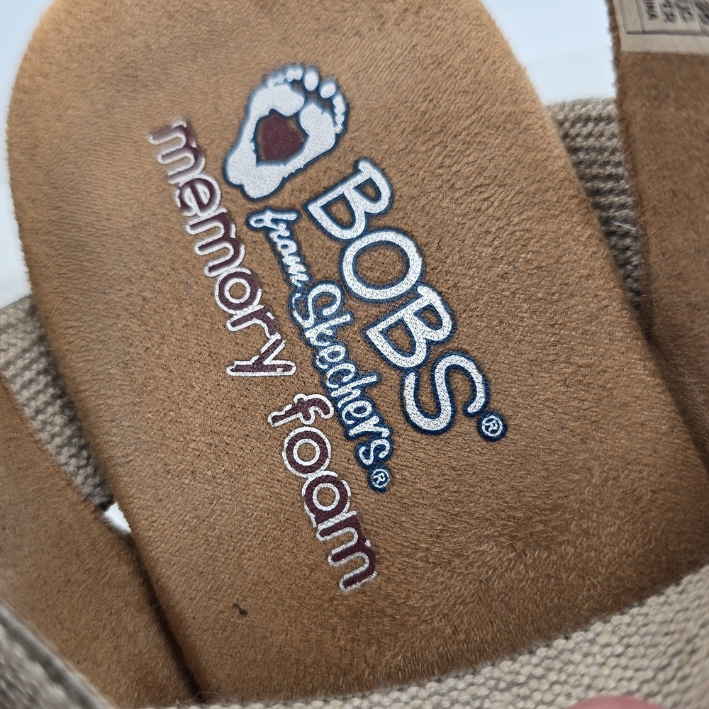 BOBS From Skechers Slingback Sandals Womens Size 8.5 Wedge Memory Foam Shoes - Picture 5 of 9